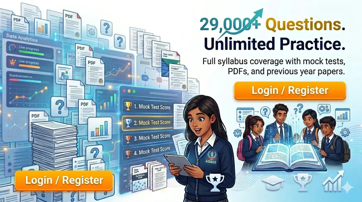 Unlimited AISSEE practice questions with new mock tests every time